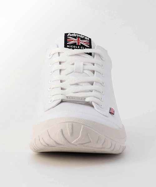 NICOLE CLUB FOR MEN（ニコルクラブフォーメン）の「Admiral 別注　撥水スニーカー（スニーカー・メンズ・ホワイト/ブラック・25.5cm/26.5cm/27.5cm）」の6枚目の写真