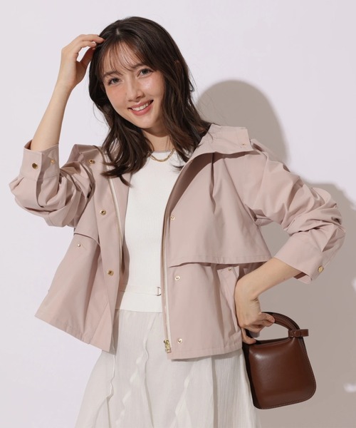 Apuweiser-riche（アプワイザーリッシェ）の「バックリボンフードブルゾン（その他アウター・レディース・オフホワイト/ピンクベージュ・2/1）」の2枚目の写真