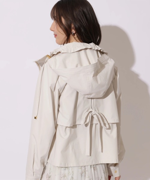 Apuweiser-riche（アプワイザーリッシェ）の「バックリボンフードブルゾン（その他アウター・レディース・オフホワイト/ピンクベージュ・2/1）」の6枚目の写真