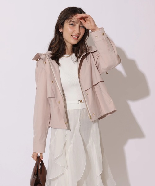 Apuweiser-riche（アプワイザーリッシェ）の「バックリボンフードブルゾン（その他アウター・レディース・オフホワイト/ピンクベージュ・2/1）」の12枚目の写真