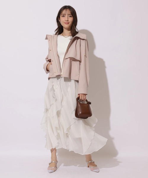 Apuweiser-riche（アプワイザーリッシェ）の「バックリボンフードブルゾン（その他アウター・レディース・オフホワイト/ピンクベージュ・2/1）」の18枚目の写真