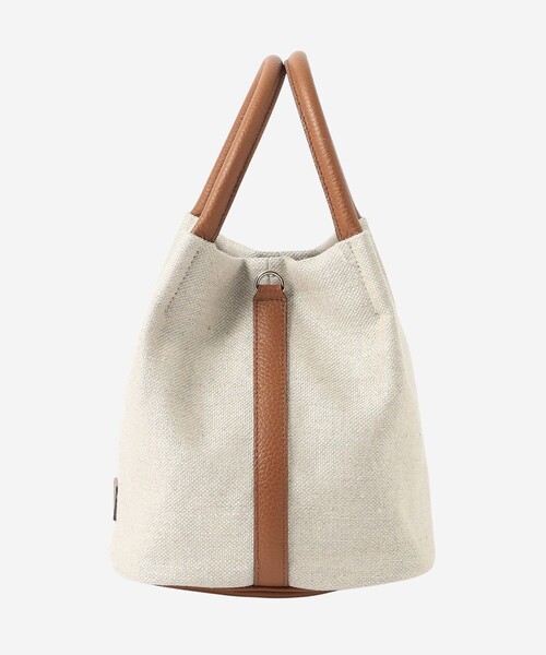 MACKINTOSH LONDON（マッキントッシュ ロンドン）の「【婦人画報4月号掲載】リネンキャンバスショルダー（ショルダーバッグ・レディース・ベージュ・FREE）」の2枚目の写真