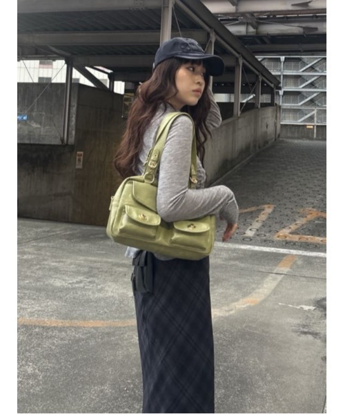 SLY(スライ)の「WASHED DAMAGE PATCH CAP ウォッシュドダメージパッチキャップ 春服(キャップ・レディース・レッド/ネイビー・FREE)」の4枚目の写真