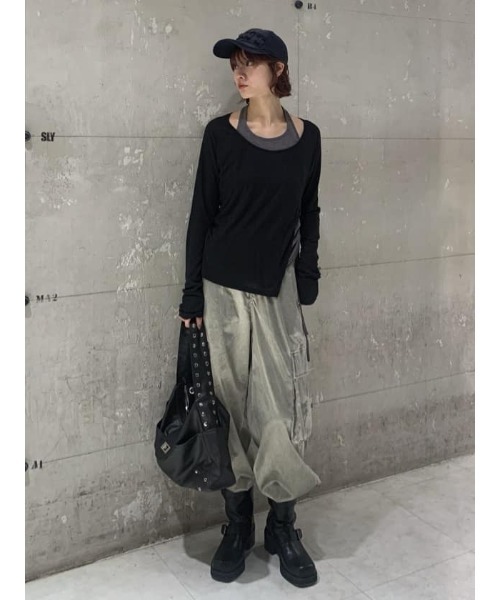 SLY(スライ)の「WASHED DAMAGE PATCH CAP ウォッシュドダメージパッチキャップ 春服(キャップ・レディース・レッド/ネイビー・FREE)」の5枚目の写真
