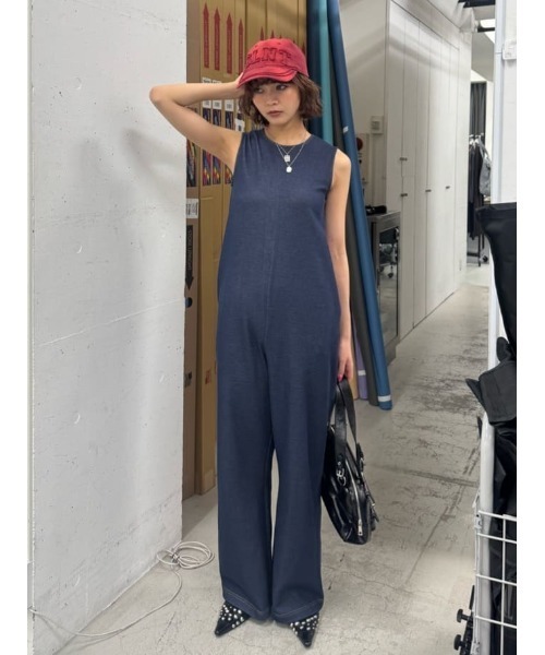 SLY(スライ)の「WASHED DAMAGE PATCH CAP ウォッシュドダメージパッチキャップ 春服(キャップ・レディース・レッド/ネイビー・FREE)」の10枚目の写真