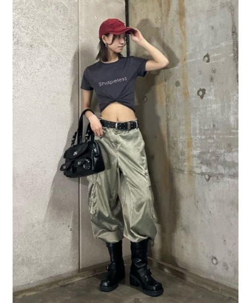SLY(スライ)の「WASHED DAMAGE PATCH CAP ウォッシュドダメージパッチキャップ 春服(キャップ・レディース・レッド/ネイビー・FREE)」の12枚目の写真