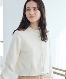 Mila Owen | シェル釦デザインクロップドニットカーディガン(カーディガン/ボレロ)