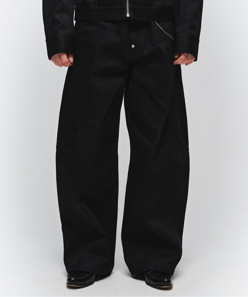 Jieda（ジエダ）の「DRAPING DENIM PANTS（デニムパンツ・メンズ・インディゴブルー/ブラック・2/1）」の4枚目の写真