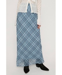 SLY（スライ）の「SHEER CHECK SKIRT シアーチェックスカート 春服（スカート）」