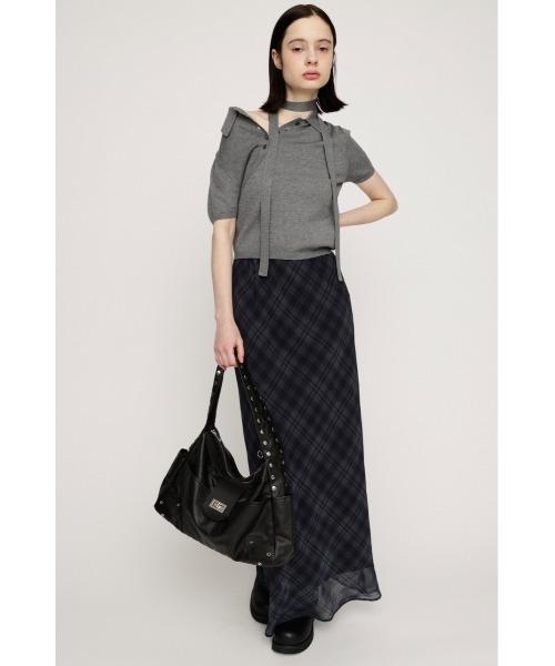 SLY（スライ）の「SHEER CHECK SKIRT シアーチェックスカート 春服（スカート・レディース・ブラック系その他2/ピンク系その他/ブルー系その他・1/2）」の13枚目の写真