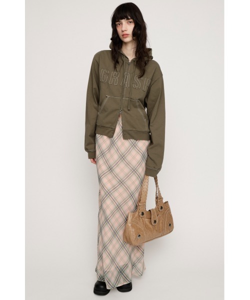 SLY（スライ）の「SHEER CHECK SKIRT シアーチェックスカート 春服（スカート・レディース・ブラック系その他2/ピンク系その他/ブルー系その他・1/2）」の16枚目の写真