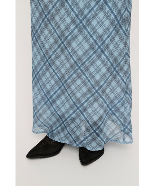 SLY（スライ）の「SHEER CHECK SKIRT シアーチェックスカート 春服（スカート・レディース・ブラック系その他2/ピンク系その他/ブルー系その他・1/2）」の11枚目の写真