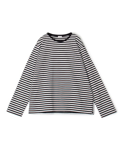 GALERIE VIE(ギャルリー ヴィー)の「ファインコットン クルーネックプルオーバー(Tシャツ/カットソー・レディース・ブラック系その他/ネイビー/ホワイト/ライトグレー・FREE)」の2枚目の写真