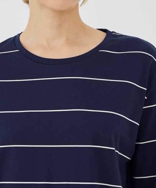 GALERIE VIE(ギャルリー ヴィー)の「ファインコットン クルーネックプルオーバー(Tシャツ/カットソー・レディース・ブラック系その他/ネイビー/ホワイト/ライトグレー・FREE)」の9枚目の写真