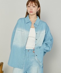 ヴィンテージ加工 デニム オーバー シャツ