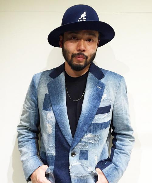 KANGOL（カンゴール）の「KANGOL（カンゴール） LONG BRIM BELL HAT†（ハット・メンズ・ブラック/ネイビー・LARGE）」の8枚目の写真