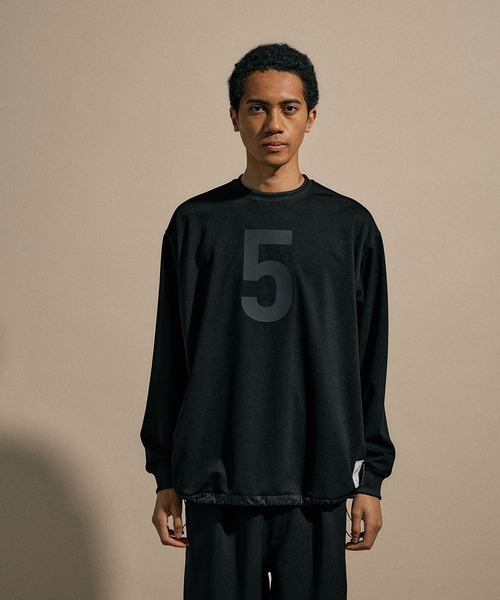 NUMERALS（ヌメラルズ）の「[NUMERALS]MOLDED JERSEY PULLOVER（Tシャツ/カットソー・メンズ・ブラック/グレー・LARGE/MEDIUM）」の17枚目の写真