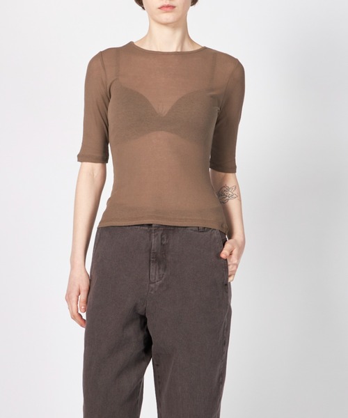 AMOMENTO ROUND SHORT SLEEVE T-SHIRT（Tシャツ/カットソー