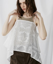 LOSCa（ロスカ）の「パッチワーク刺繍レースキャミ（その他トップス）」