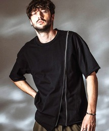 NO ID. | 【NO ID.】Layered ZIP BIG T-shirt / レイヤードジップビッグTシャツ(Tシャツ/カットソー)