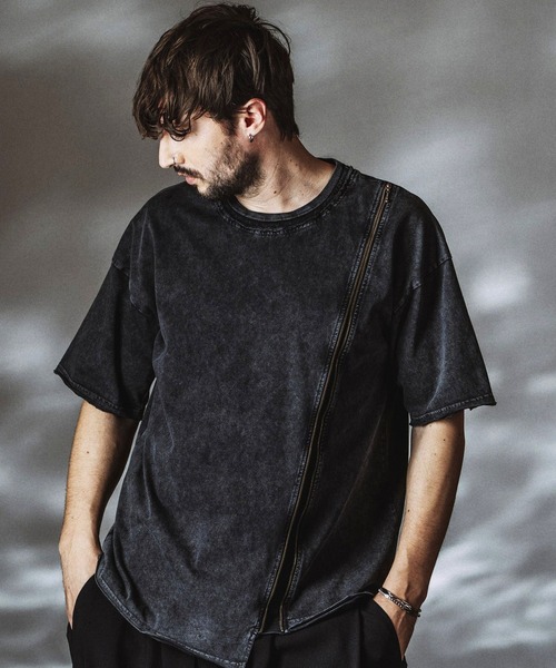 NO ID.（ノーアイディ）の「【NO ID.】Layered ZIP BIG T-shirt / レイヤードジップビッグTシャツ（Tシャツ/カットソー・メンズ・ホワイト/ブラック/グレー・ONE SIZE）」の16枚目の写真