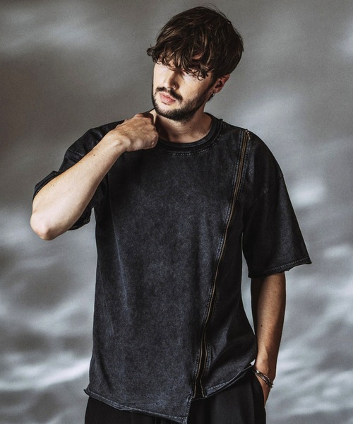 NO ID.（ノーアイディ）の「【NO ID.】Layered ZIP BIG T-shirt / レイヤードジップビッグTシャツ（Tシャツ/カットソー・メンズ・ホワイト/ブラック/グレー・ONE SIZE）」の18枚目の写真