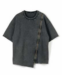 NO ID.（ノーアイディ）の「【NO ID.】Layered ZIP BIG T-shirt / レイヤードジップビッグTシャツ（Tシャツ/カットソー）」