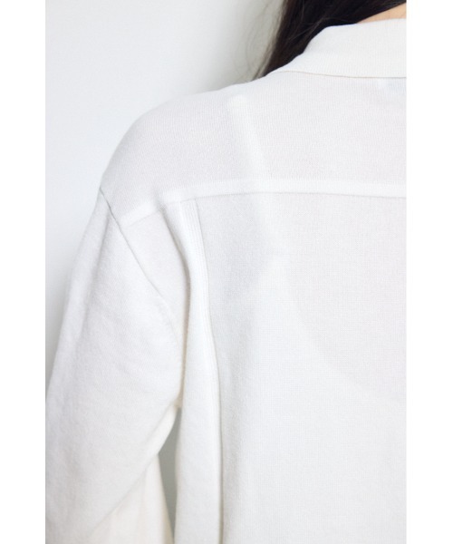 AZUL by moussy(アズールバイマウジー)の「【身長/骨格別着用画像あり】3rdタイプニットジャケット 春服 秋服 ブルゾン(ブルゾン・レディース・ブラック/オフホワイト/ライトカーキ・FREE)」の13枚目の写真