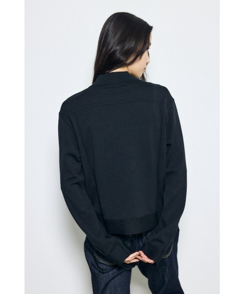 AZUL by moussy(アズールバイマウジー)の「【身長/骨格別着用画像あり】3rdタイプニットジャケット 春服 秋服 ブルゾン(ブルゾン・レディース・ブラック/オフホワイト/ライトカーキ・FREE)」の17枚目の写真