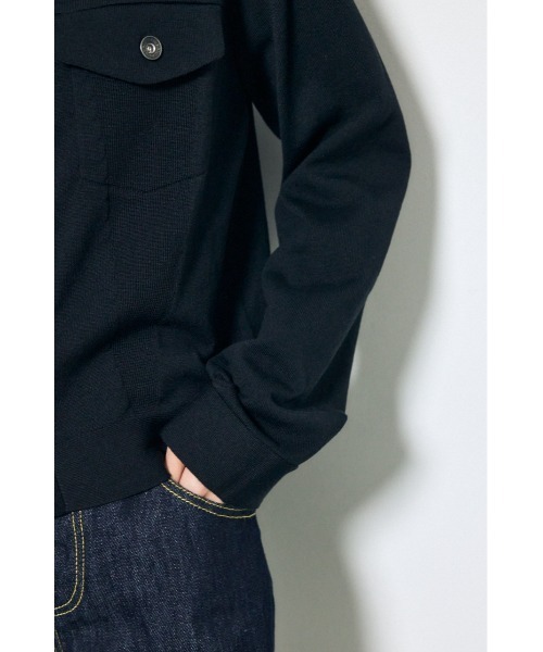 AZUL by moussy(アズールバイマウジー)の「【身長/骨格別着用画像あり】3rdタイプニットジャケット 春服 秋服 ブルゾン(ブルゾン・レディース・ブラック/オフホワイト/ライトカーキ・FREE)」の22枚目の写真