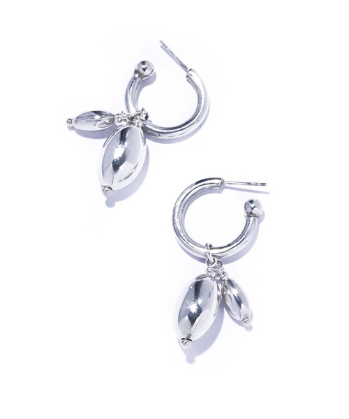 quip queint(クイップクエイント)の「【quip queint】germe duo hoop pierce/ジェルム デュオ フープ ピアス QU241(ピアス(両耳用)・レディース・シルバー・FREE)」の6枚目の写真