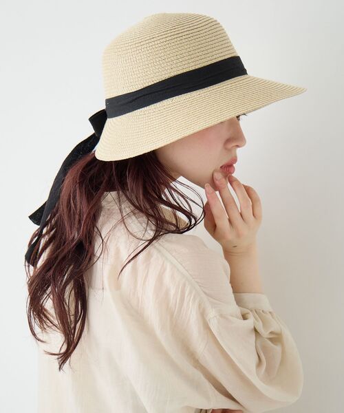 le.coeur blanc（ルクールブラン）の「《WEB限定アイテム》ペーパーリボンハット（ハット・レディース・ベージュ/ブラウン・FREE）」の8枚目の写真