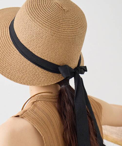 le.coeur blanc（ルクールブラン）の「《WEB限定アイテム》ペーパーリボンハット（ハット・レディース・ベージュ/ブラウン・FREE）」の9枚目の写真