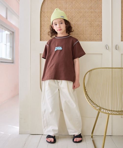 Piet（ピエット）の「カーブ ツイル パンツ（その他パンツ・キッズ・ピンク/オフホワイト・100/130/120/110）」の9枚目の写真