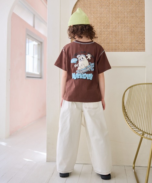 Piet（ピエット）の「カーブ ツイル パンツ（その他パンツ・キッズ・ピンク/オフホワイト・100/130/120/110）」の10枚目の写真