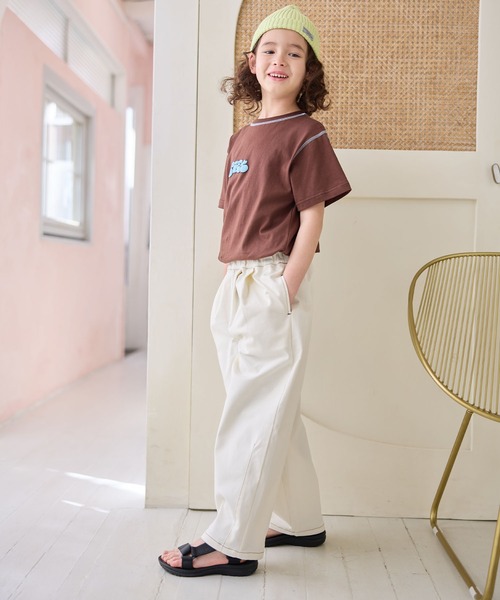 Piet（ピエット）の「カーブ ツイル パンツ（その他パンツ・キッズ・ピンク/オフホワイト・100/130/120/110）」の22枚目の写真