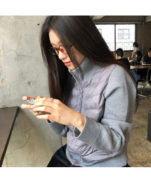 MIND BRIDGE WOMEN（マインドブリッジウーマン）の「[W]ニット配色パディングダウンジャケット - 2カラー（ダウンジャケット/コート）」