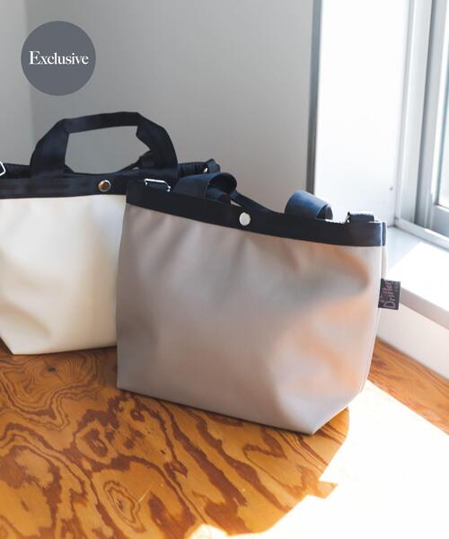 Drifter（ドリフター）の「『別注』DRIFTER×DOORS　2WAY BAG（ハンドバッグ・レディース・ライトグレー/アイボリー/ブラック・ONE）」の3枚目の写真