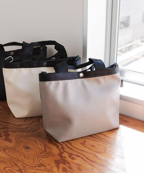 Drifter（ドリフター）の「『別注』DRIFTER×DOORS　2WAY BAG（ハンドバッグ・レディース・ライトグレー/アイボリー/ブラック・ONE）」の14枚目の写真
