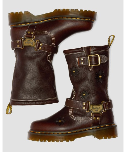Dr. Martens(ドクターマーチン)の「Dr. Martens/ドクターマーチン ANISTONE HI フラワー リガー ブーツ 42823200(ブーツ・メンズ・ブラウン・UK3/UK4/UK5/UK6/UK7/UK8/UK9)」の2枚目の写真