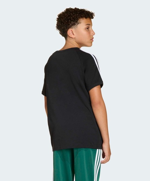 adidas（アディダス）の「3 STRIPES TEE / アディダスオリジナルス adidas Originals（Tシャツ/カットソー・キッズ・ブラック/ホワイト・130/140/150/160）」の9枚目の写真