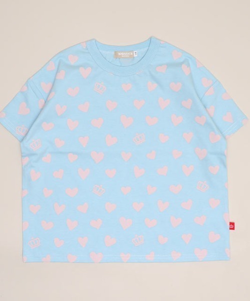 BABYDOLL（ベビードール）の「【プチプラ】WEB限定 総柄Tシャツ 1355K（Tシャツ/カットソー・キッズ・マスタード/ブルー/オレンジ/ホワイト/ライトブルー/ブラック/オフホワイト/レッド・90cm/110cm/100cm/120cm/130cm/140cm）」の4枚目の写真