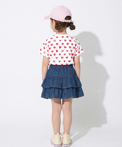 BABYDOLL（ベビードール）の「【プチプラ】WEB限定 総柄Tシャツ 1355K（Tシャツ/カットソー・キッズ・マスタード/ブルー/オレンジ/ホワイト/ライトブルー/ブラック/オフホワイト/レッド・90cm/110cm/100cm/120cm/130cm/140cm）」の10枚目の写真