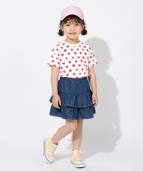 BABYDOLL（ベビードール）の「【プチプラ】WEB限定 総柄Tシャツ 1355K（Tシャツ/カットソー・キッズ・マスタード/ブルー/オレンジ/ホワイト/ライトブルー/ブラック/オフホワイト/レッド・90cm/110cm/100cm/120cm/130cm/140cm）」の11枚目の写真