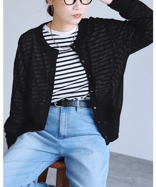 reca（レカ）の「【接触冷感/UVカット】麻タッチカーディガン（カーディガン/ボレロ・レディース・イエロー/ブラウン/オフホワイト/ブラック・FREE）」の3枚目の写真