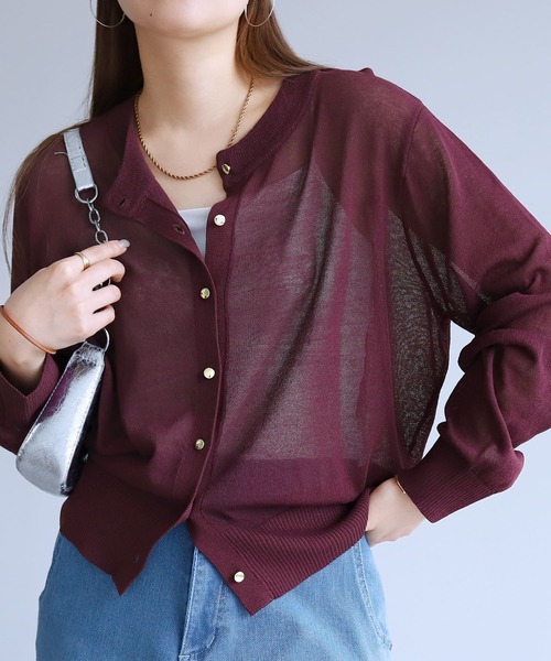 reca（レカ）の「【接触冷感/UVカット】麻タッチカーディガン（カーディガン/ボレロ・レディース・イエロー/ブラウン/オフホワイト/ブラック・FREE）」の5枚目の写真