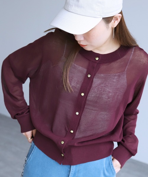 reca（レカ）の「【接触冷感/UVカット】麻タッチカーディガン（カーディガン/ボレロ・レディース・イエロー/ブラウン/オフホワイト/ブラック・FREE）」の7枚目の写真