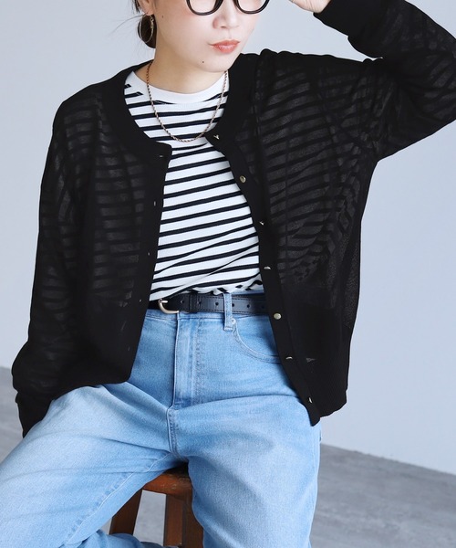 reca（レカ）の「【接触冷感/UVカット】麻タッチカーディガン（カーディガン/ボレロ・レディース・イエロー/ブラウン/オフホワイト/ブラック・FREE）」の11枚目の写真