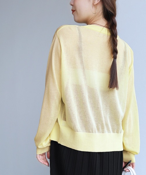 reca（レカ）の「【接触冷感/UVカット】麻タッチカーディガン（カーディガン/ボレロ・レディース・イエロー/ブラウン/オフホワイト/ブラック・FREE）」の17枚目の写真