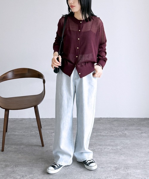 reca（レカ）の「【接触冷感/UVカット】麻タッチカーディガン（カーディガン/ボレロ・レディース・イエロー/ブラウン/オフホワイト/ブラック・FREE）」の20枚目の写真